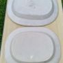 Two large Blue & White Willow Pattern Plates Image 7