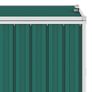 Quadruple Garbage Bin Shed Green 286x81x121 cm Steel Image 3