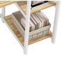Office Desk with Monitor Stand,100cm Computer Desk with Reversible Storage Shelves,Study Desk for Home and Small Spaces,Oak Image 9