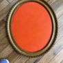 Antique Oval Gold picture frame with decorative rope & twist moulding Image 3