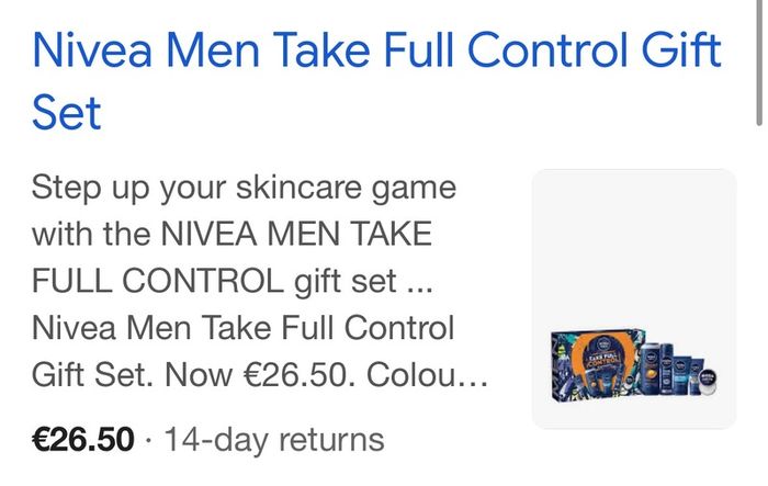 nivea mens gift set brand new was 26.50 will sell for 15 euro see last picture