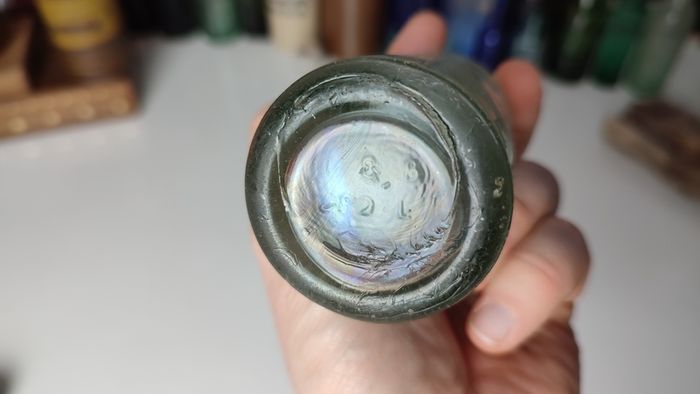 172 - Vintage Thomas Jennings Cork Mineral Water Embossed Letters Clear Glass Decorative Collectible Bottle