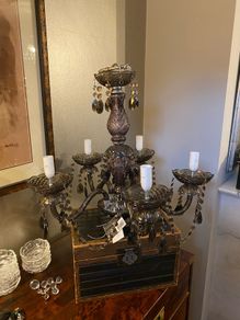 Mindy Brown Chandelier chocolate brown warm lighting