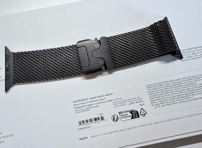 Apple Watch Ultra Black Titanium Milanese Loop - Small