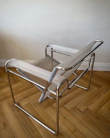 Mid Century Wassily Design Style Lounge Armchair