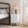Set of 2 Bedside Cabinets with 2 Drawers Baroque Chest of Drawers Side Table for Bedroom Living Room MDF White Image 3