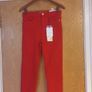 Stradivarius Skinny Red High Waisted  Jeans.  S.12   B.N.W.T. Image 3