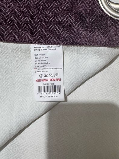 66" x  78" Curtains and curtain rod