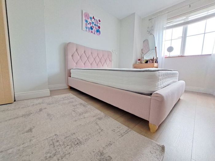 Pink Double bed frame and quality mattress