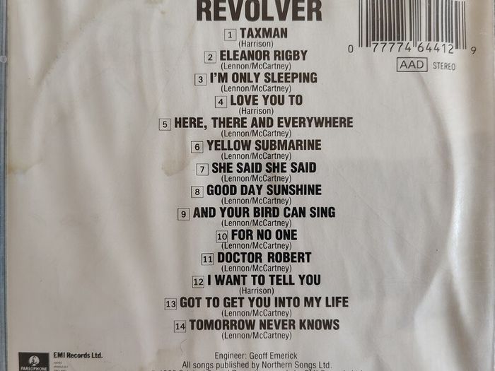 The Beatles - Revolver CD (1966) 1992 Reissue GOOD +