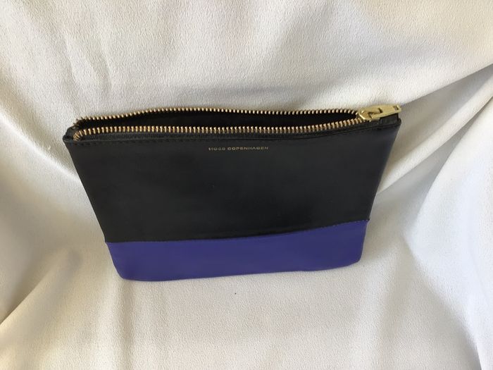 New Moss Copenhagen Twotone Leather Clutch Bag