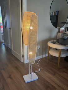 Statement 2 Light Cane / Rattan Floor Lamp