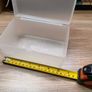 2 Large Frosted Plastic Storage Boxes with Hinged Lids Image 3