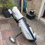 Golf clubs & trolley Image 6