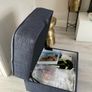 Large footstool for storage/ Navy colour Image 2