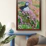 Puffin and Sea Pinks | oil painting | framed Image 8