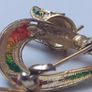 800 silver plique a jour enamel filigree cat brooch Image 6