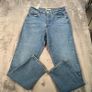 Levis Wedgie Straight Jeans W31 L28 Blue Button Fly High Rise Image 2