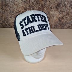 STARTER ATHLETIC DEPT baseball cap Mesh Trucker hat snapback white navy