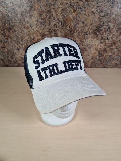STARTER ATHLETIC DEPT baseball cap Mesh Trucker hat snapback white navy