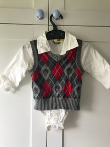 Baby Gap 3-6 month sweater vest/jumper and shirt