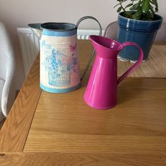 Metal jugs x 2