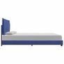Bed Frame Blue Fabric 150x200 cm Image 3
