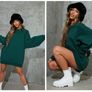Green Oversized Dress Image 3