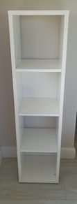 4 cube storage in white can be used for vinyl
