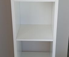 4 cube storage in white can be used for vinyl
