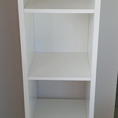 4 cube storage in white can be used for vinyl
