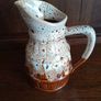 Mid Century 1970s drip glaze honeycomb barrel jug Image 2