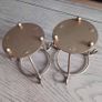 Decorative Pair of Candle Holders with Metal Stand Image 5