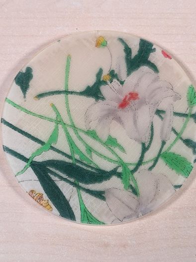 Vintage GUCCI coasters flora and fauna acrylic set of 4 Genuine Rare