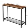 _Console Table, Side Table, Hallway Table with Mesh Shelf, 100 x 35 x 80 cm Image 2