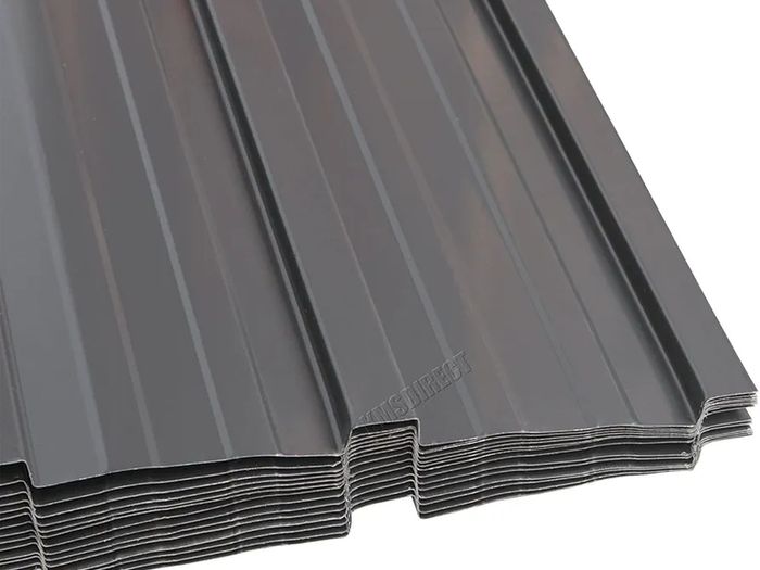 16x Roof Sheets Corrugated Garage Shed Side Panels Metal Roofing Covers Carport Greenhouse1080X426MM RSS01 Grey