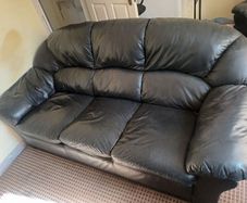 Black Leather 3 piece suite