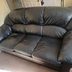 Black Leather 3 piece suite