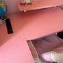 L Shaped Desk with Power Outlets & LED Lights & Pink Gaming Chair for Girls Image 10