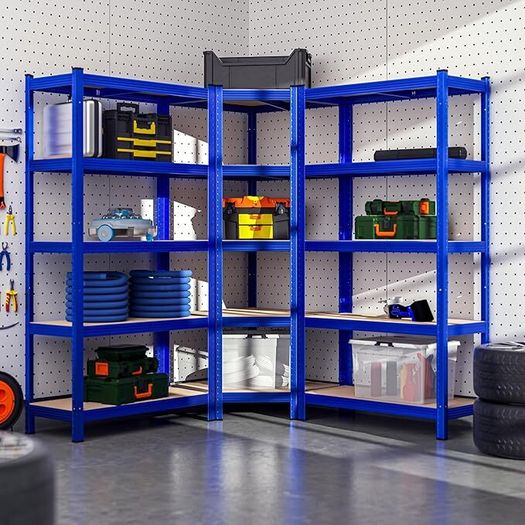 Set of 3 Heavy Duty Corner Shelving Units 2625kg Capacity