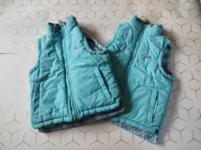 Trespass girls padded bodywarmer gilet reversible design
