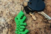 Flexi Dinosaur Keychain Green