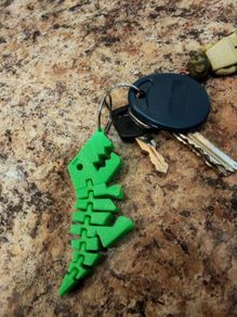 Flexi Dinosaur Keychain Green