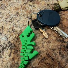 Flexi Dinosaur Keychain Green