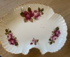 Vintage James Kent Old Foley "Burford" Rose Kidney Dish