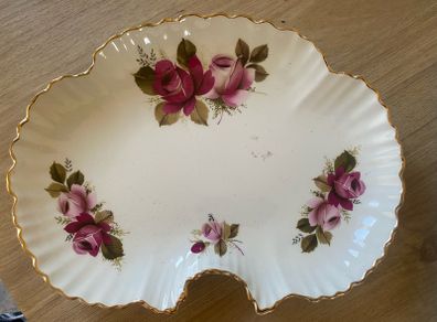Vintage James Kent Old Foley "Burford" Rose Kidney Dish