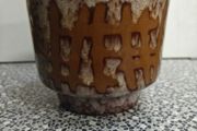 Vintage East German GDR Fat Lava style plant pot from 60s 70s, made by Strehla