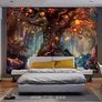 Magical Forest Tapestry Life Tree Tapestry Trippy Wall Tapestry Wall Hanging For Bedroom (MULTIPLE SIZES) Image 4