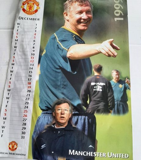 Vintage Man United 1999 calendar