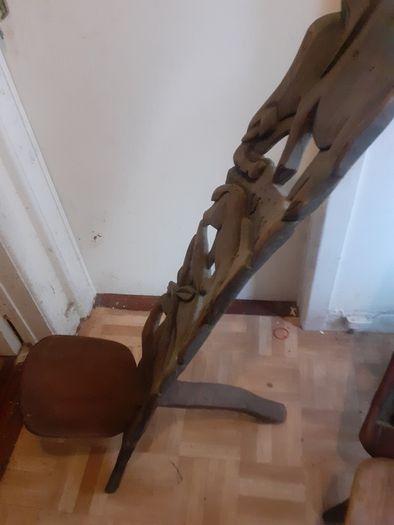 Vintage African hand carved folding seats